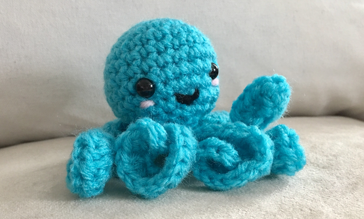 CROCHET PATTERN: Baby Octopus, Stuffed Amigurumi Plush Toy
