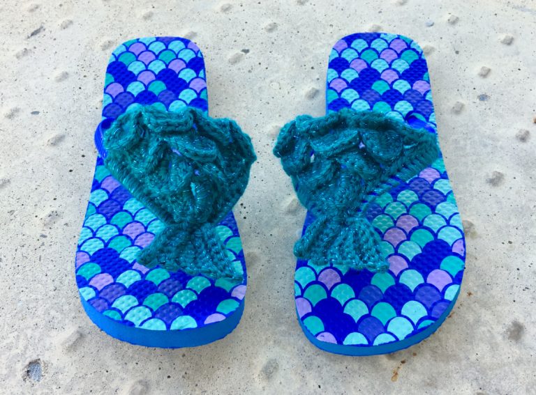 Mermaid Flip Flops Crochet Pattern (Teens / Adults) ~ Crafty Kitty Crochet