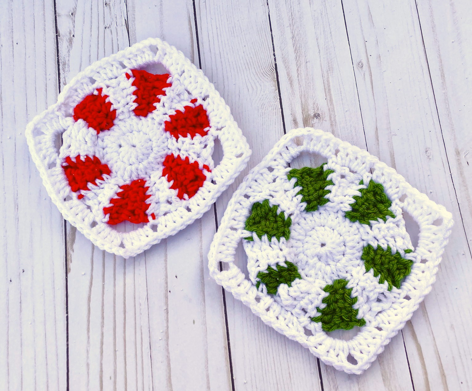 Peppermint Granny Square - Crochet Pattern ~ Crafty Kitty Crochet