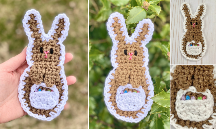 notions flos crafty crochet progress keeper set of 5 rabbit stitch markers knitting Easter bunny Rainbow rabbit charm crochet