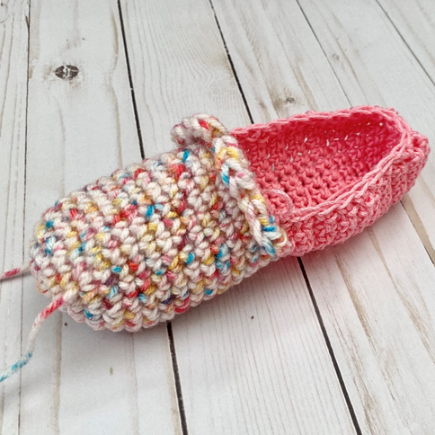 Crocheted Slippers in Red and White Baseball Theme -  Canada