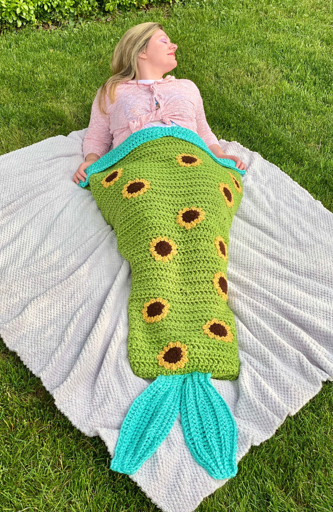Sunflower Mermaid Blanket - Crochet Pattern ~ Crafty Kitty Crochet