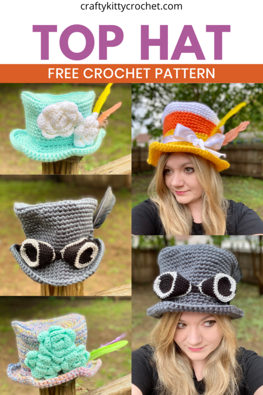Trick-or-Treat Top Hat - Crochet Pattern ~ Crafty Kitty Crochet