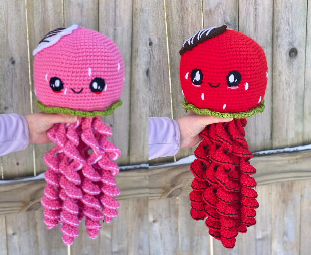 Chocolate Covered Strawberry Jellyfish - Amigurumi Crochet Pattern ~ Crafty  Kitty Crochet