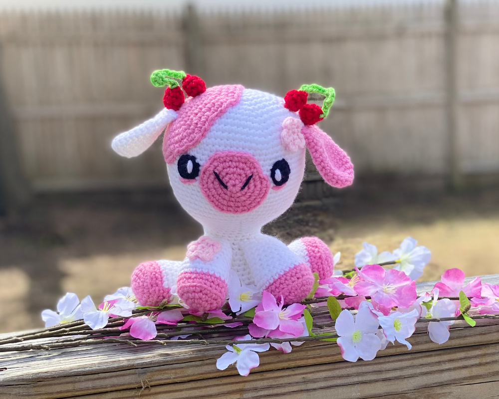Crochet cow Plush cow Pink cow Crochet plush cow toy Cow toy