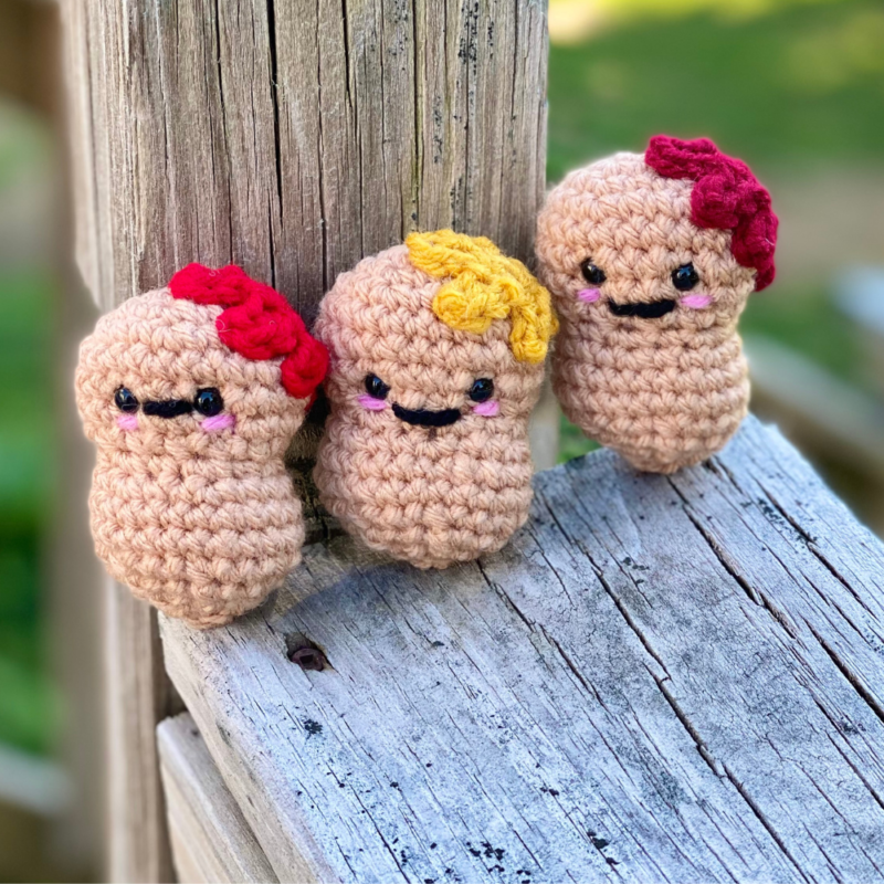Crochet Chicken Nugget Plush 